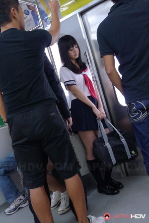 ayoi Yoshino gets gangbanged and gets creampied in a train