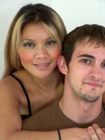 Amateur interracial couple enjoys foreplay after getting naked