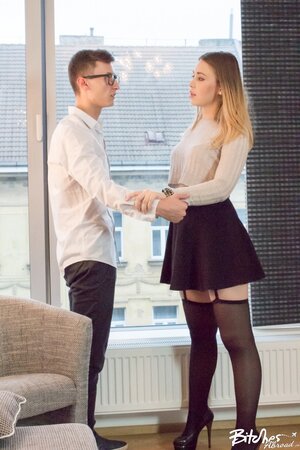 Russian girl will soon be taking it all in with legs spread
