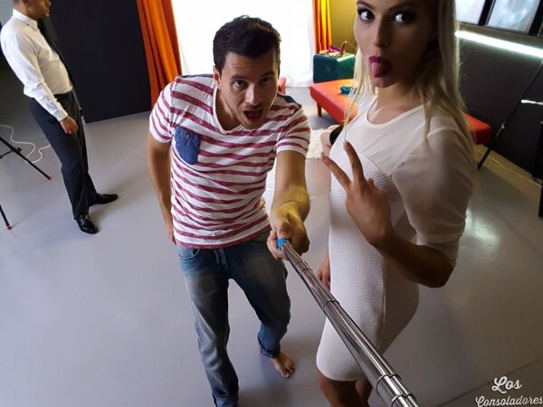 Beautiful blonde Sicilia dives into FFM, foursome and MMF action all in one wild day
