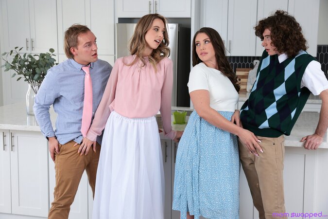 Mandy Waters and Millie Morgan in an FFMM with 4some riding