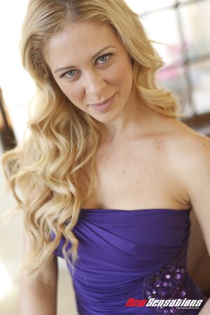 Blonde cougar with big boobs Cherie Deville seduces handsome young guy