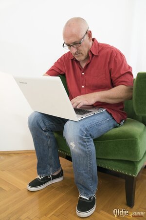 Old businessman always finds time to practice threesome with teen lovers