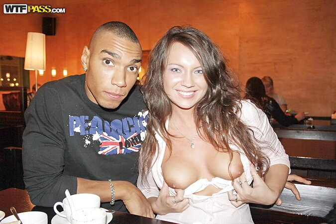 Slut chills in the local bar in the evening and gets picked up and fucked in WC