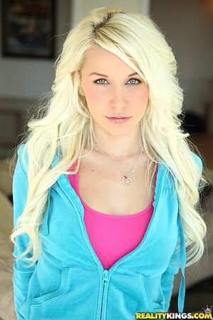 Sweet blonde Stevie Shae loves to work out completely naked in empty gym