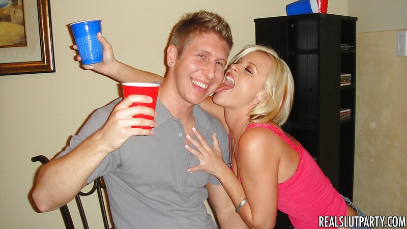 Several excited college girls organize sex party to celebrate end of trimester