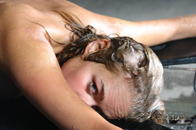 Master dominates over helpless and tied up chick using water and not only