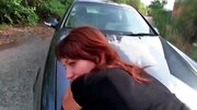 Aimee Ryan having wild outdoor hardcore with her gifted boyfriend