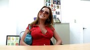 Sweet milf removes her clothes and shows us her clit piercing