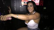 Super hot glory hole session with a cock hungry Latina bitch