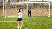 Giving the football player a massage and a hard cock