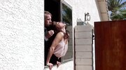 A blonde is filmed as she is sucking a large dick here