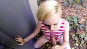 Miley May sucks dick in the dirt to prove her lusty desires