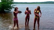 Petite modest babes from Russia didn't hurry to undress