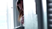 Voyeur gets invited into her bedroom to fuck the cutie