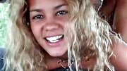Cute blonde babe sucks a hard dick before anal sex in a van