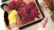 Zoey Kush catches him wanking and fucks his big dick