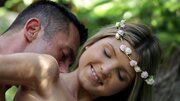 A good looking all natural nympho is getting fucked hard in the woods