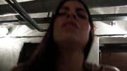 Amateur brunette girl sucks and rides dick on POV camera