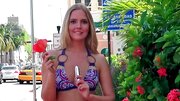 Megan Sweetz uses sex toy while playing with herself