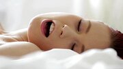 Dildo helps redhead to wake up and get positive emotions for day