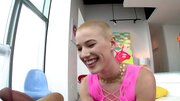 A babe with a nice body is getting licked and fucked really hard
