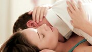 Two women and a guy do a fun threesome on the bed sheets