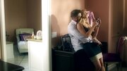 A blonde with a sexy body is getting her wet pussy licked
