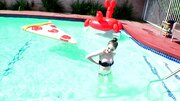 Fragile teen Angel Smalls enjoys outdoor fun with her swain