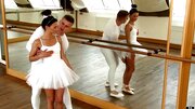 Two dancers practice sex during their training