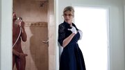 Elegant stepmom wants a facial from her stepson