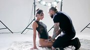 Beautiful model blows the talented photographer