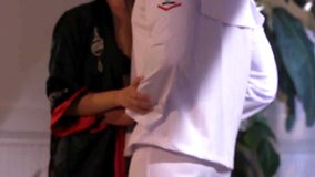 Interracial love-making scene of Asian cutie and tender cavalier