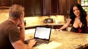 Adorable MILF Kiara Mia interrupts occupied man for hot sex