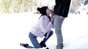 Romantic promenade ends for couple with tender anal sex