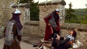 Slender redhead hottie gets banged outside by three men