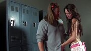 Hot brunette babe gets her mouth fucked hard