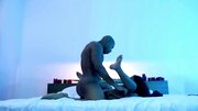 Dim light disposes to hump so handsome black boy fucks Mulatto