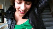 Russian girl with pretty face fucked in apartment building