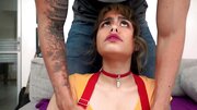 Young woman Lulu Ninfo is fucked by porn customer Mario Leon