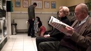 Teen takes friend's cock in mouth and twat in public laundry