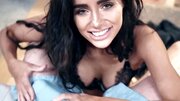 Girl gets closer to old friend being scored on camera