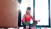 Young Latina is doing some yoga and also anal sex