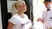 Curvaceous blonde Alura Jenson is addicted to milk and fuck