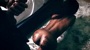 Ebony girl plays role of sexual slave for bossy white fucker
