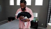Big-tittied girl makes boyfriend leave the bedroom and has sex