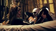 Halloween night culminates for lovers with passionate sex