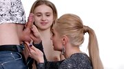 Russian MILF gives a sex lesson to the inexperienced stepdaughter