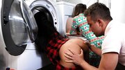 Nerdy cutie and her Ebony roommate banged by one lucky guy