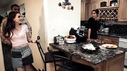 Horny redhead agrees to give a blowjob and hook up with the man